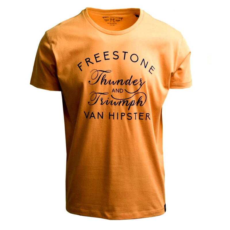 VAN HIPSTER 71641-29 Ανδρικό T-Shirt με τύπωμα - Κοραλί-Κοραλί
