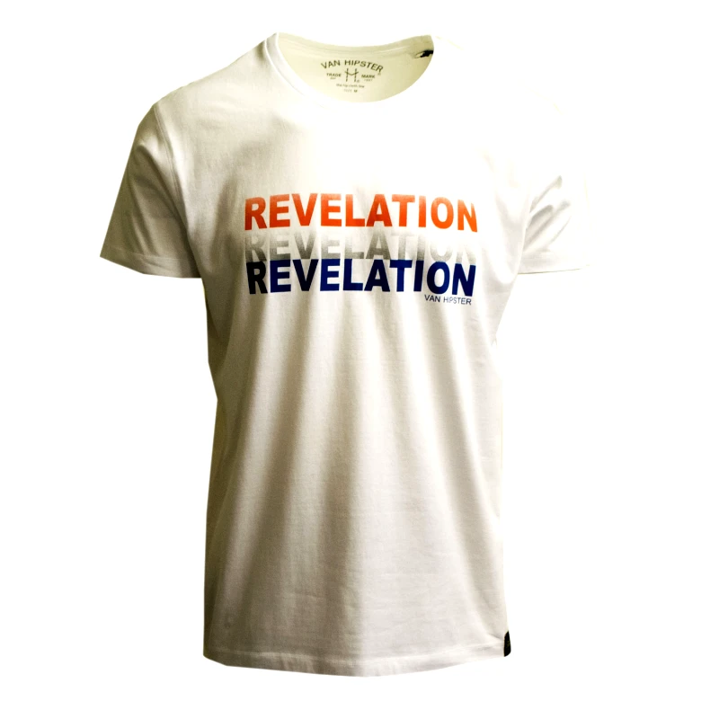 VAN HIPSTER 71646-02 Ανδρικό T-Shirt με τύπωμα - Ασπρο-Ασπρο