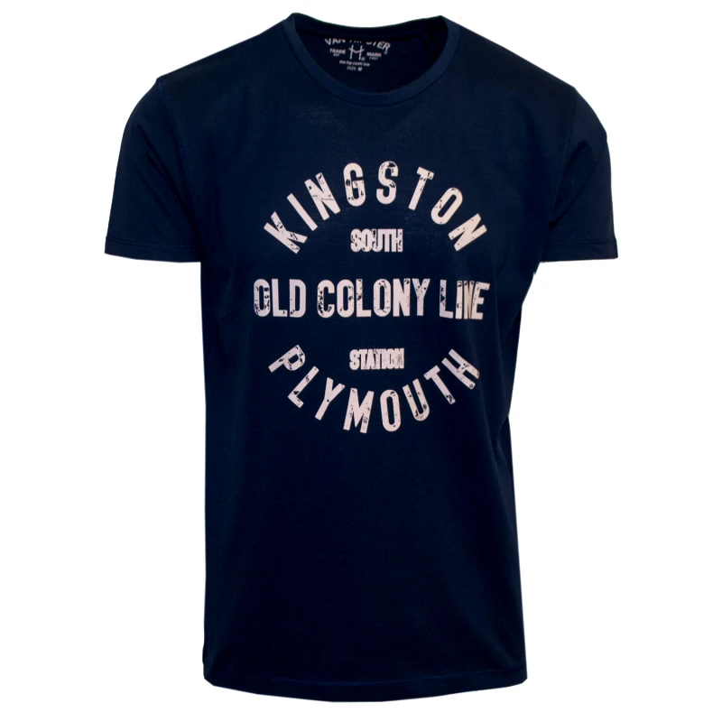 VAN HIPSTER 71640-03 Ανδρικό T-Shirt με τύπωμα - Μπλέ Navy-Μπλε