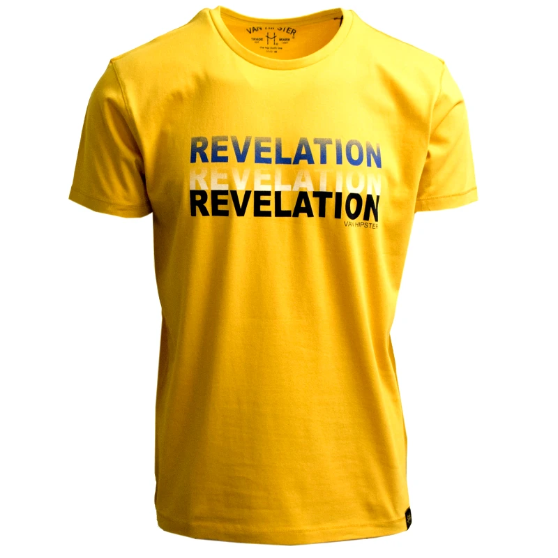 VAN HIPSTER 71646-15 Ανδρικό T-Shirt με τύπωμα - Κίτρινο Σκούρο-Κίτρινο