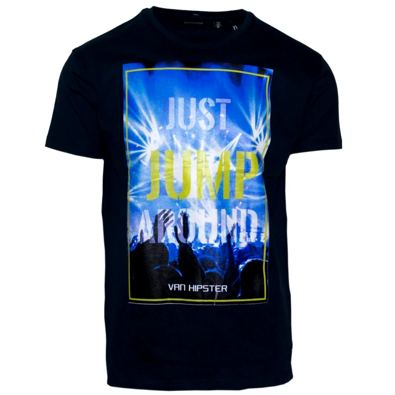 VAN HIPSTER 71363-03 Ανδρικό T-shirt με τύπωμα - μπλέ navy-Μπλε