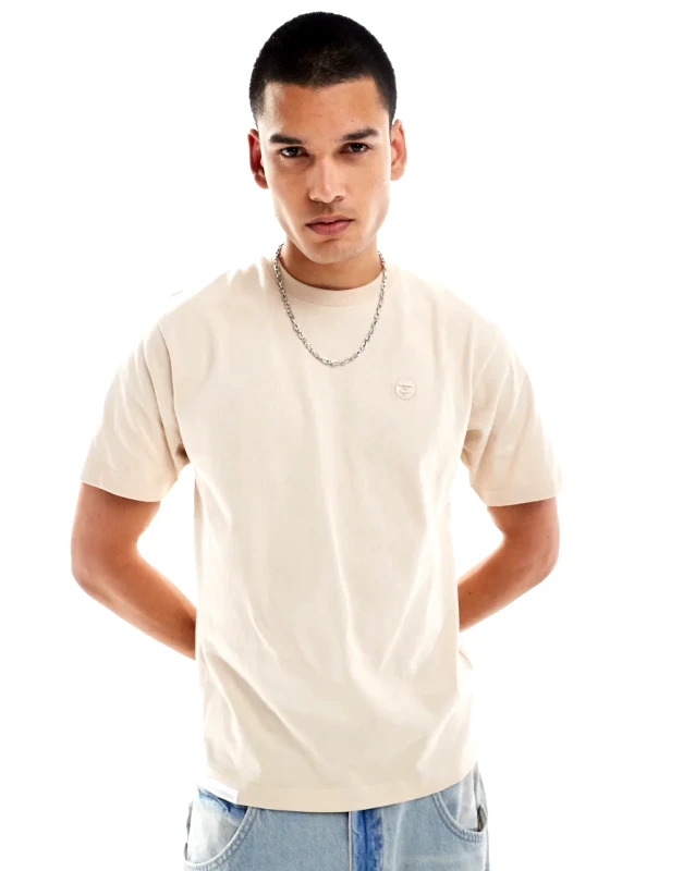 AAPE BY A BATHING APE® Aape By A Bathing Ape regular fit short sleeve t-shirt in beige-Neutral