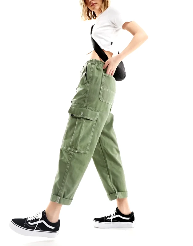 Vans Vans sidewalk trousers in khaki green