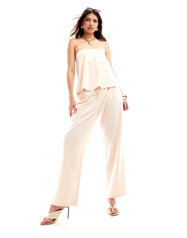 JDY JDY wide leg co-ord trouser in dusky pink