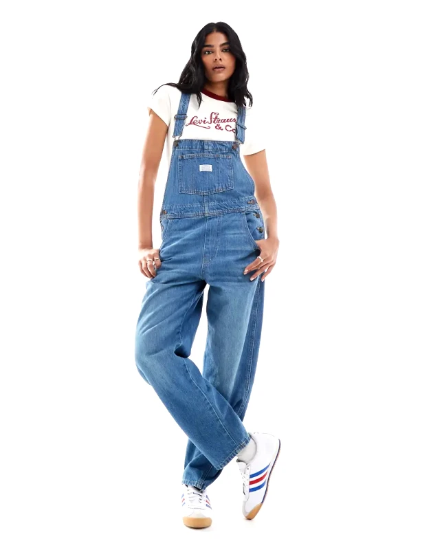 Levi's Levi's vintage fit denim dungarees in light blue
