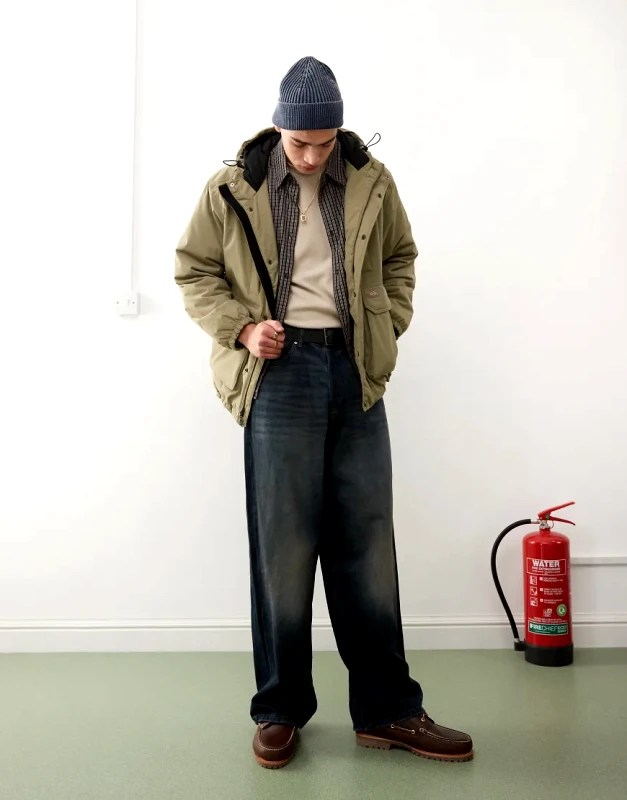 Dickies Dickies Plains hooded coat in khaki green