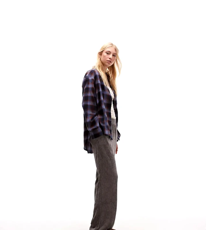 Topshop Tall Topshop Tall cord jogger in grey