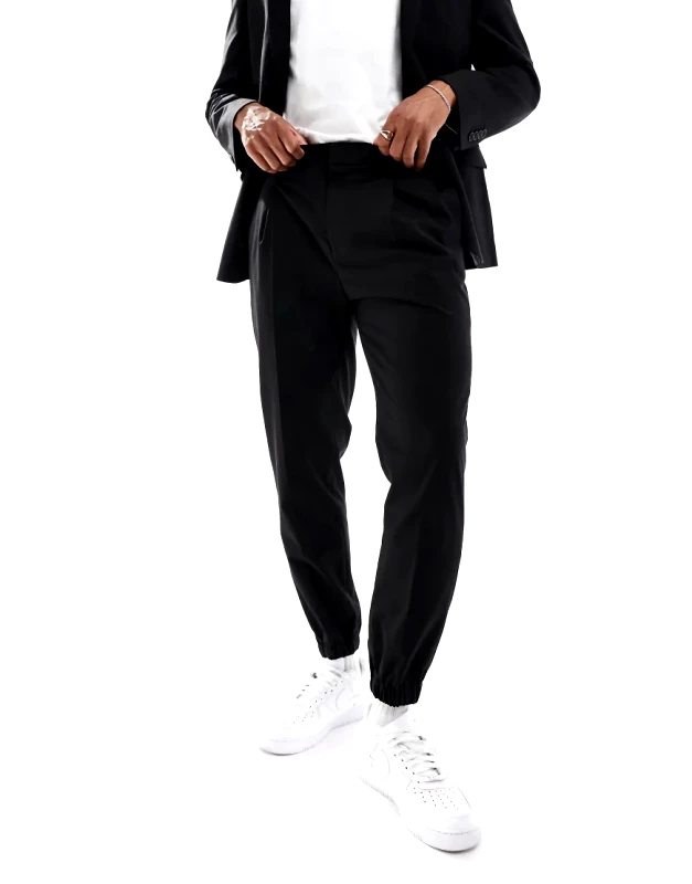 ASOS DESIGN ASOS DESIGN tapered suit joggers in black