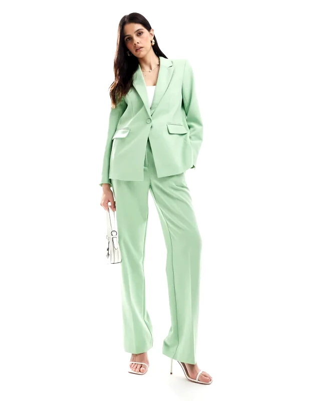 YAS YAS tailored trouser co-ord in quiet green - LGREEN