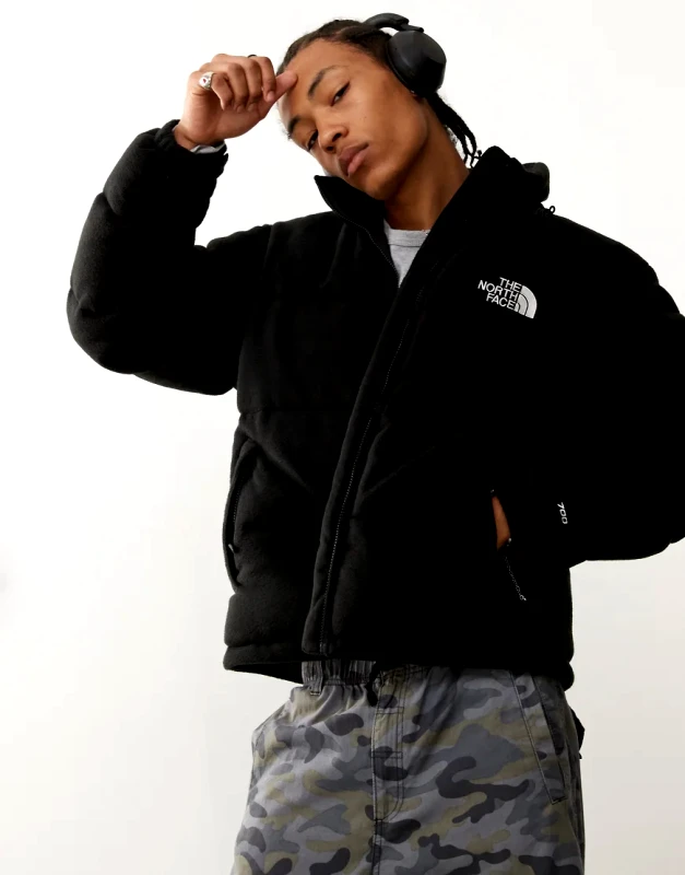 The North Face The North Face Nuptse puffer jacket in polar fleece black