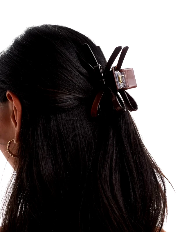 True Decadence True Decadence bow hair claw clip in brown