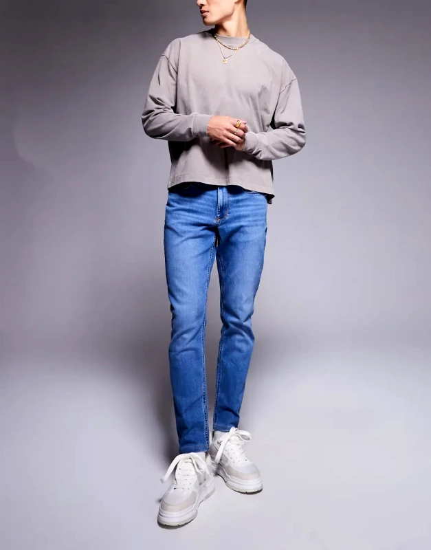 River Island River Island slim fit jeans in medium blue