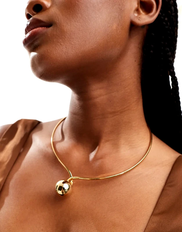 Petit Moments Petit Moments gold ball wire waterproof stainless steel choker in gold