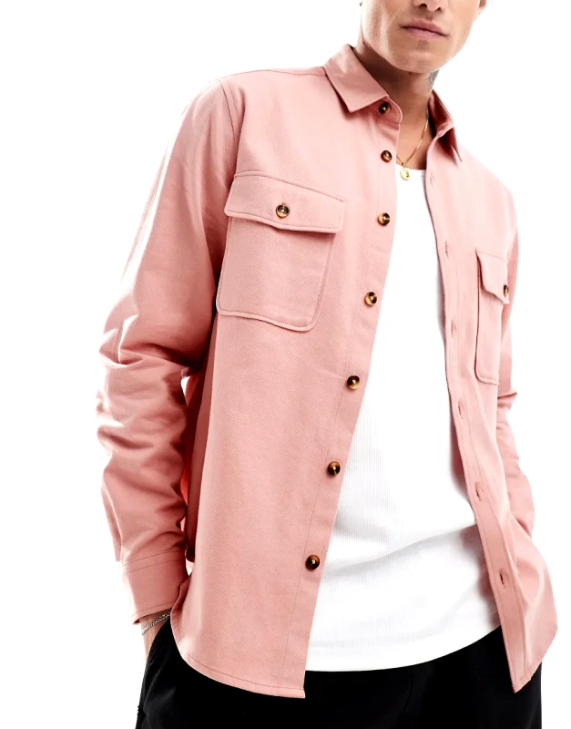 ASOS DESIGN ASOS DESIGN overshirt in pink-Purple