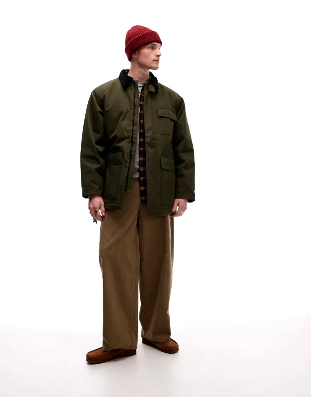 Carhartt WIP Carhartt WIP clarton parka jacket in khaki-Green