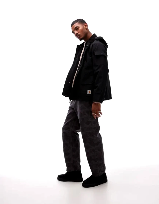 Carhartt WIP Carhartt WIP clarton hooded jacket in black