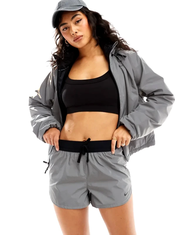Nike Running Nike Running Run Division 3 inch reflective shorts in silver