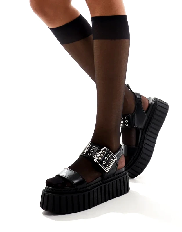 Lamoda Lamoda Advocate Buckle Flatform in Black