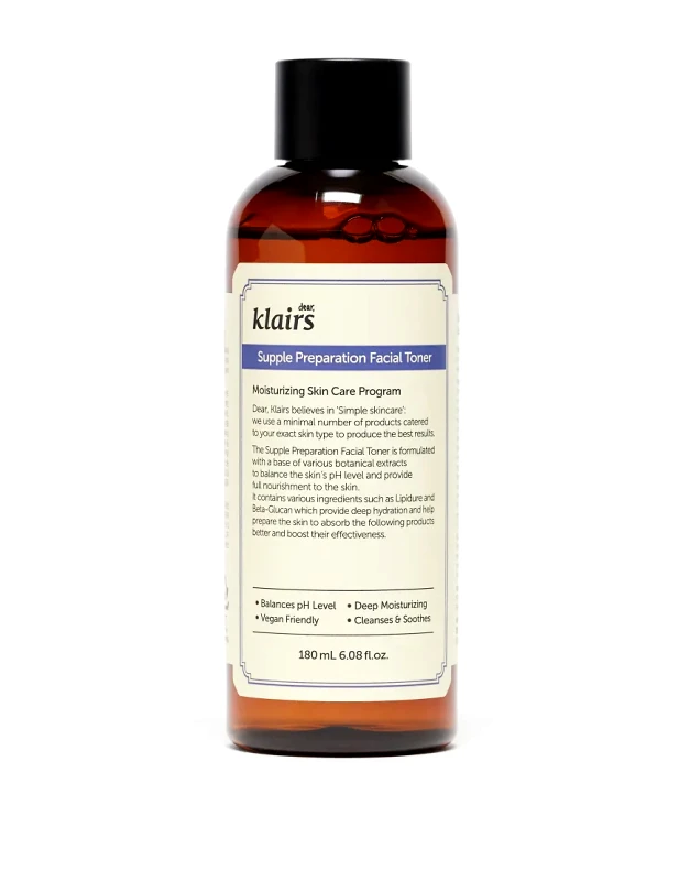 Korean Skincare Dear Klairs Supple Preparation Unscented Toner 180ml-No colour
