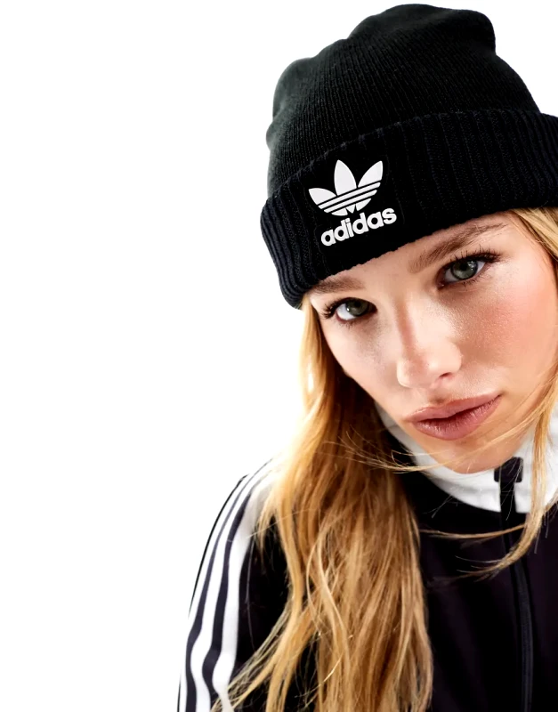 adidas Originals adidas Originals trefoil beanie in black