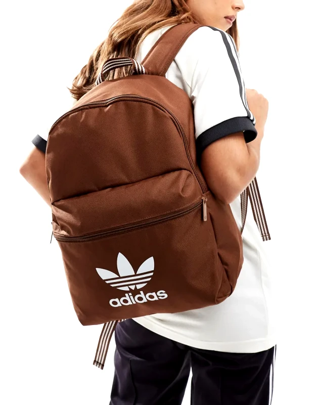 adidas Originals adidas Originals trefoil backpack in brown