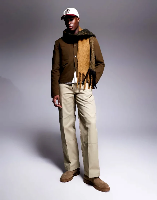 ASOS DESIGN ASOS DESIGN cropped harrington jacket in brown