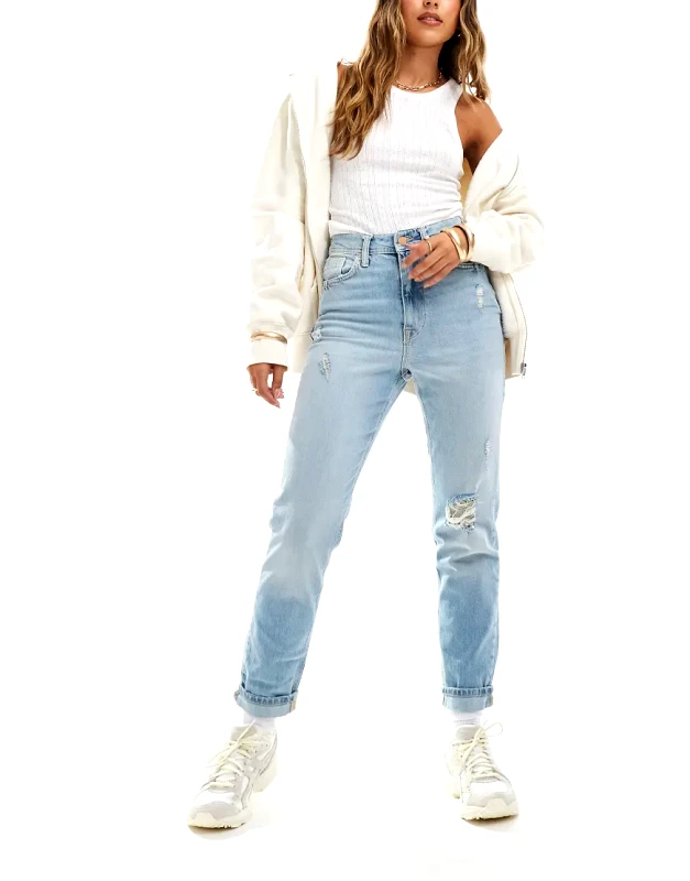 River Island River Island mom sculpt jean in light-blue