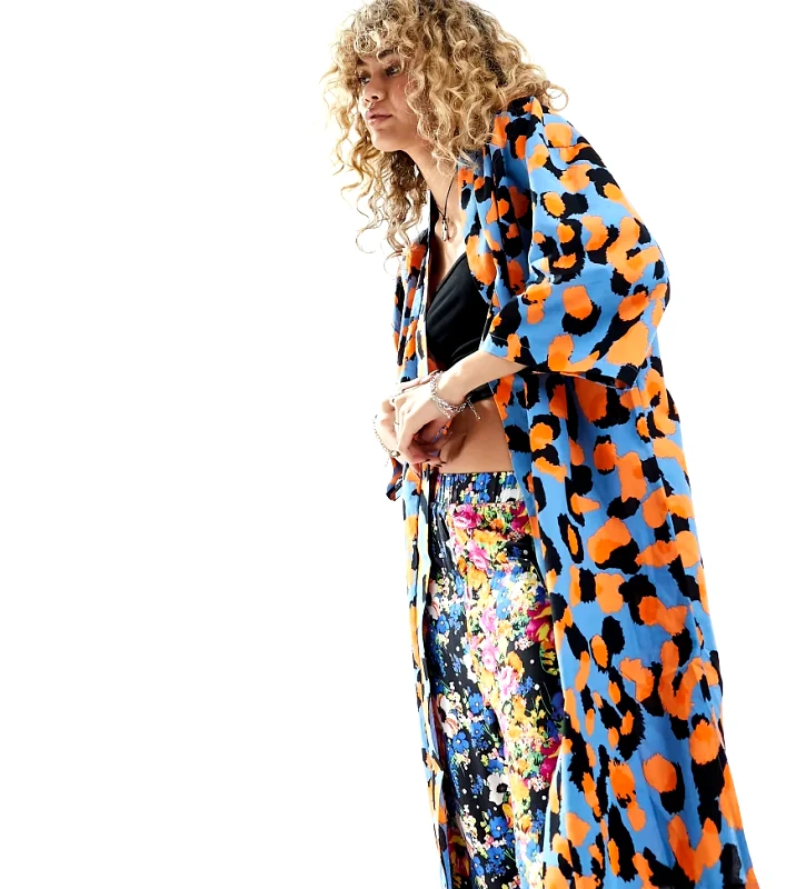 ASOS MADE IN ASOS MADE IN KENYA floral print kimono co ord-Multi