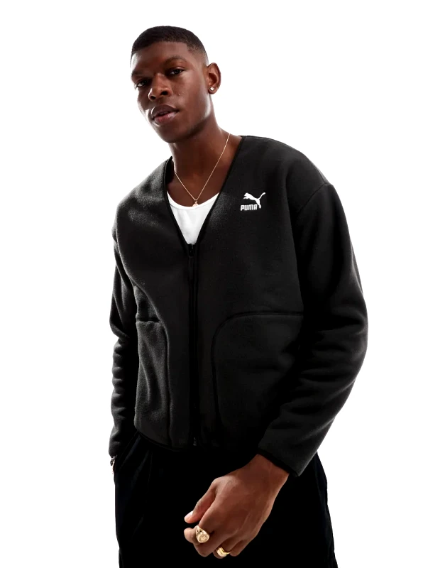 Puma Puma Classics fleece cardigan in black