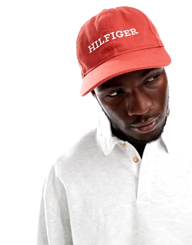 Tommy Hilfiger Tommy Hilfiger type logo cap in terracotta red