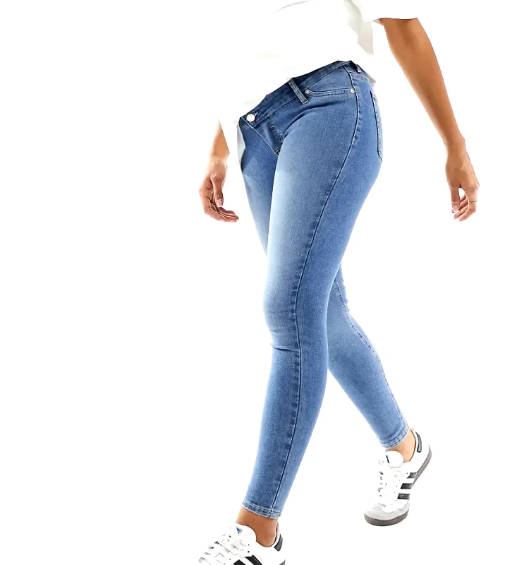 ASOS Maternity ASOS DESIGN Maternity skinny jeans in mid blue