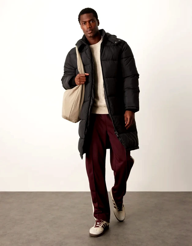New Look New Look longline puffer jacket in black