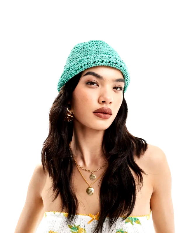 Mango Mango crochet hat in green