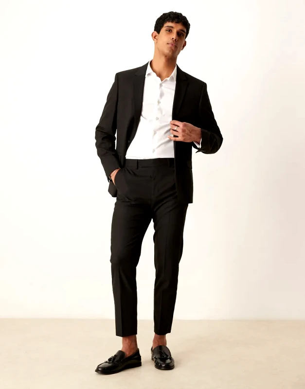 ASOS DESIGN ASOS DESIGN tapered suit trousers in black