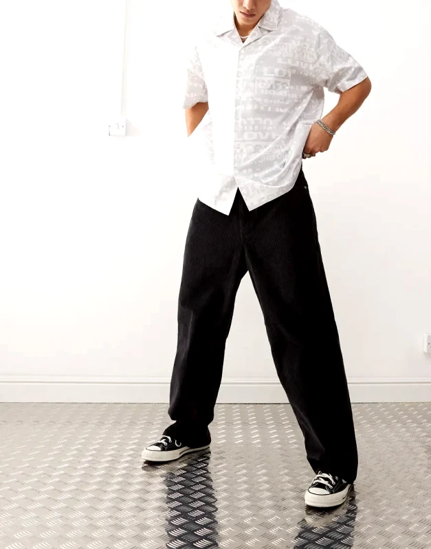 Obey Obey bigwig cord pants in black