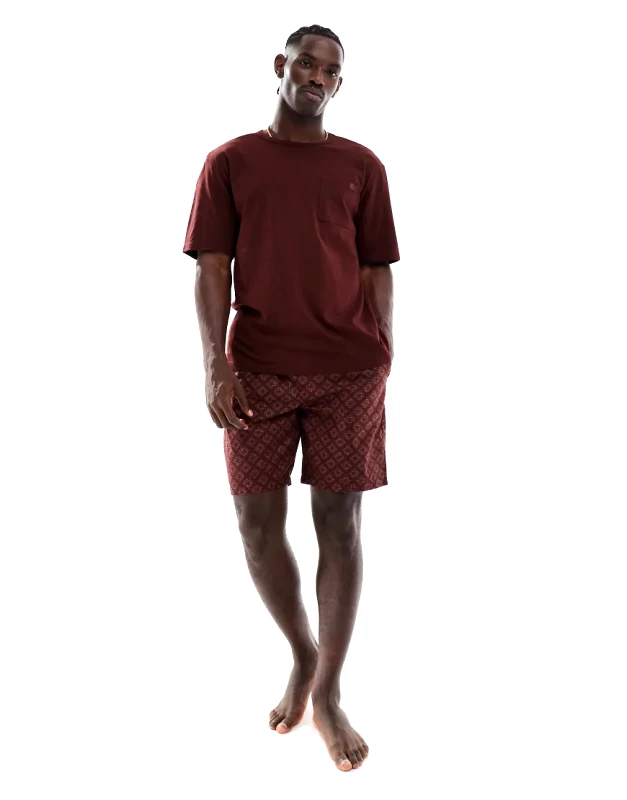 Calvin Klein Calvin Klein CK Established sleep short set in red