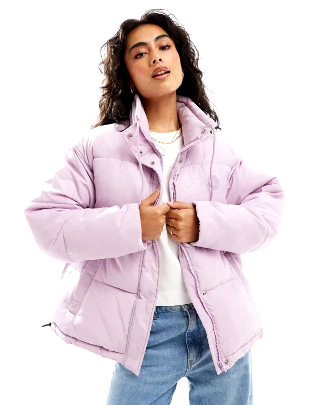 Hugo Blue HUGO Blue falena puffer jacket in pink with all over print-Purple