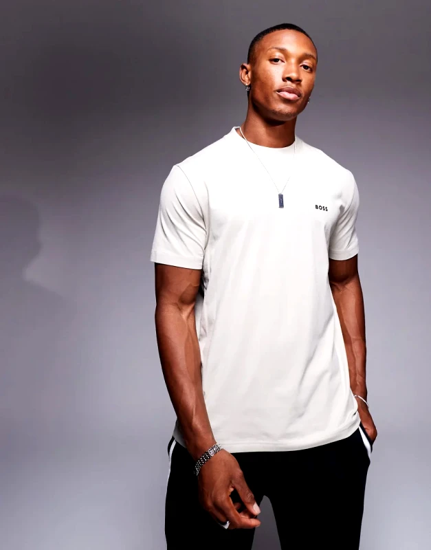 BOSS Green BOSS Green tee t-shirt in beige-Neutral