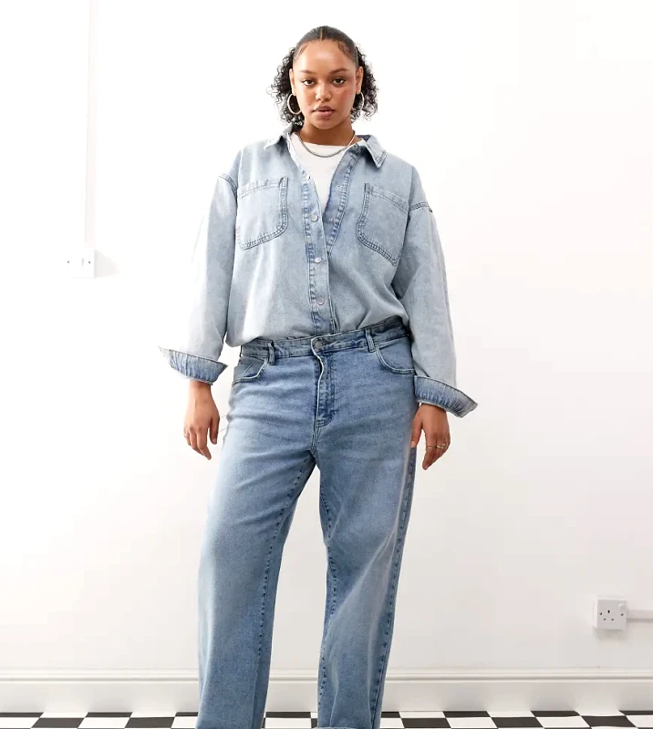 Noisy May Curve Noisy May Curve Yolanda wide leg jeans in lightwash blue