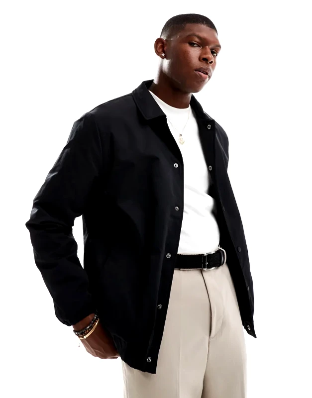 New Look New Look padded coach jacket in black