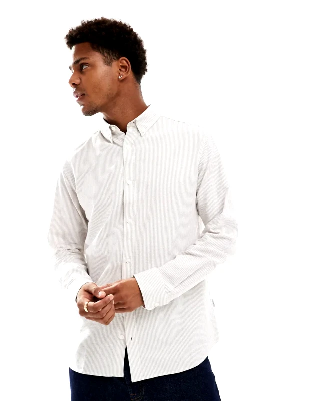 JJ Rebel JJ Rebel oxford shirt in beige stripe-Neutral