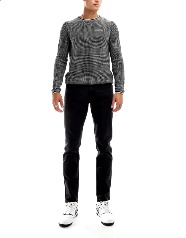 JJ Rebel JJ Rebel adam tapered jeans in black