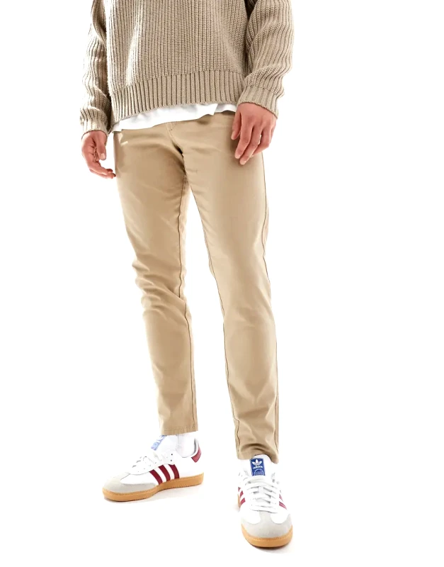 JJ Rebel JJ Rebel slim fit chino in beige-Neutral