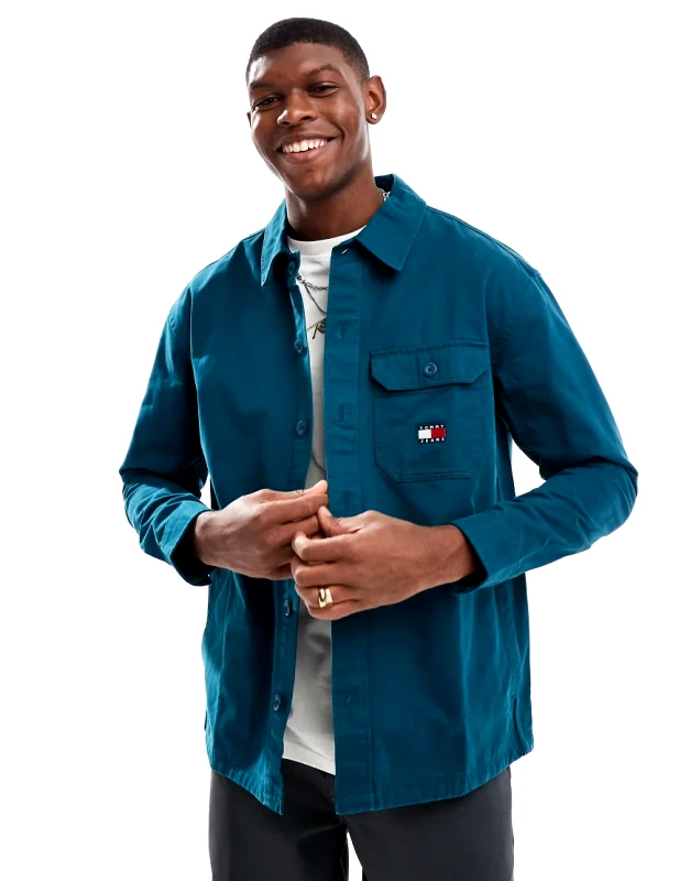 Tommy Jeans Tommy Jeans essential overshirt in dark green