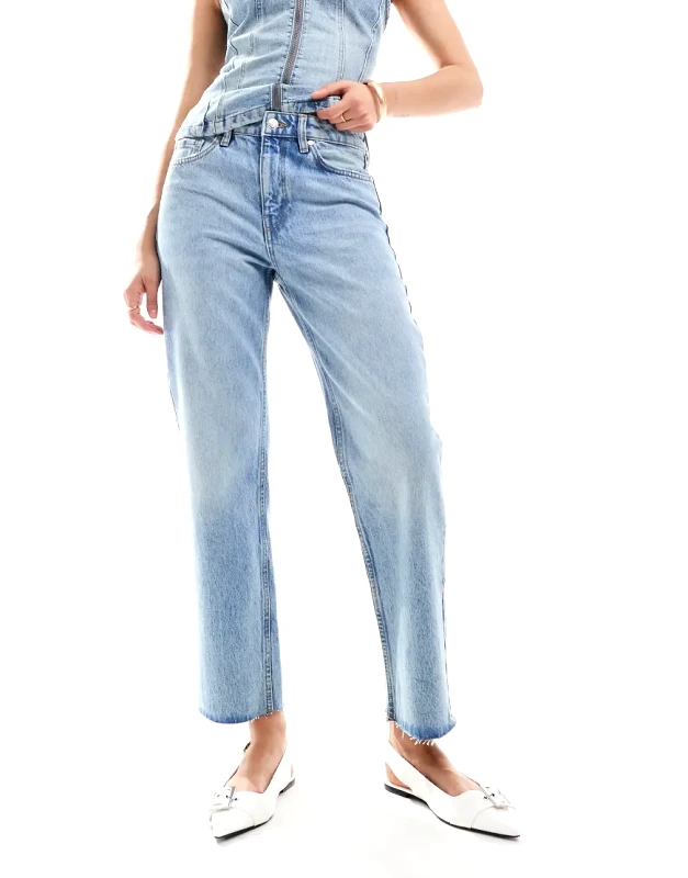 Mango Mango co-ord slim jeans in light blue