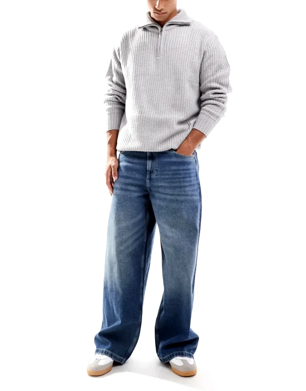 ASOS DESIGN ASOS DESIGN super baggy jeans in mid wash blue
