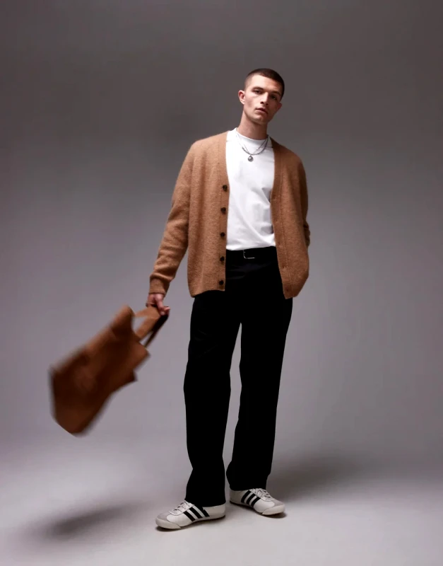 Arket ARKET wool mix straight trousers in black