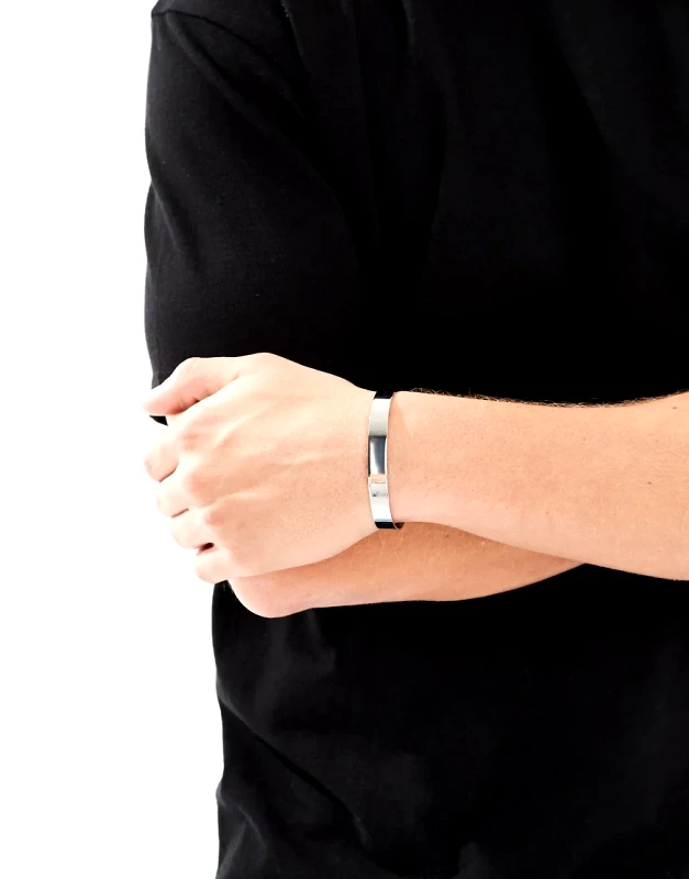 LOST SOULS Lost Souls 9mm cuff bracelet in stainless steel-Silver