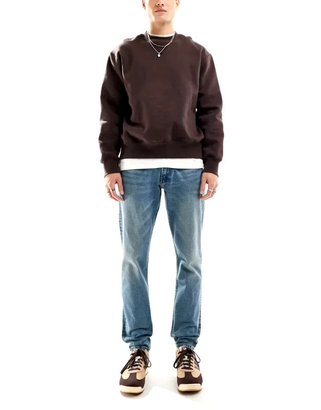 Polo Ralph Lauren Polo Ralph Lauren Parkside icon logo back pocket low straight fit jeans in mid wash-Blue