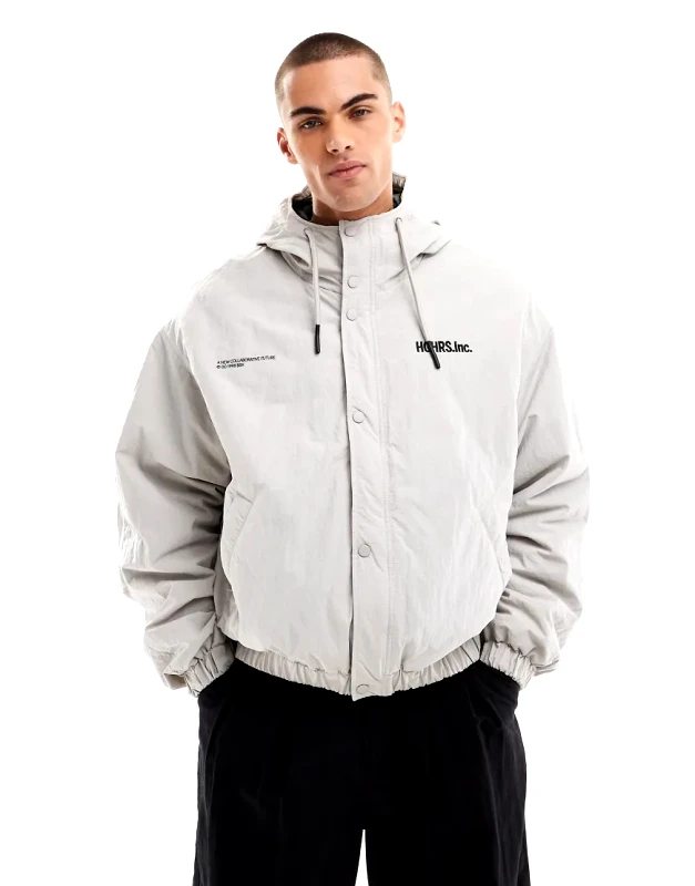 Bershka Bershka windbreaker in grey
